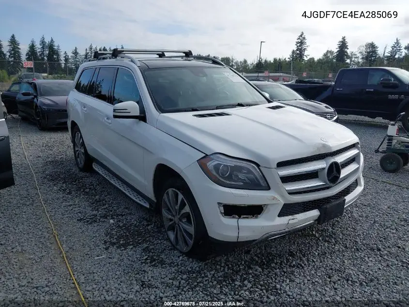 2014 Mercedes-Benz Gl 450 4Matic VIN: 4JGDF7CE4EA285069 Lot: 42769678