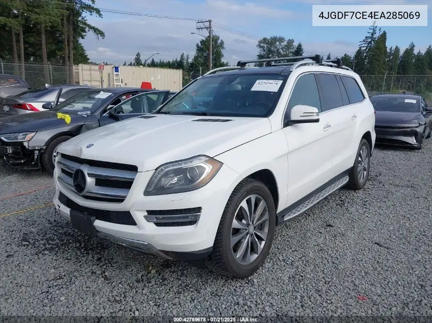 2014 Mercedes-Benz Gl 450 4Matic VIN: 4JGDF7CE4EA285069 Lot: 42769678