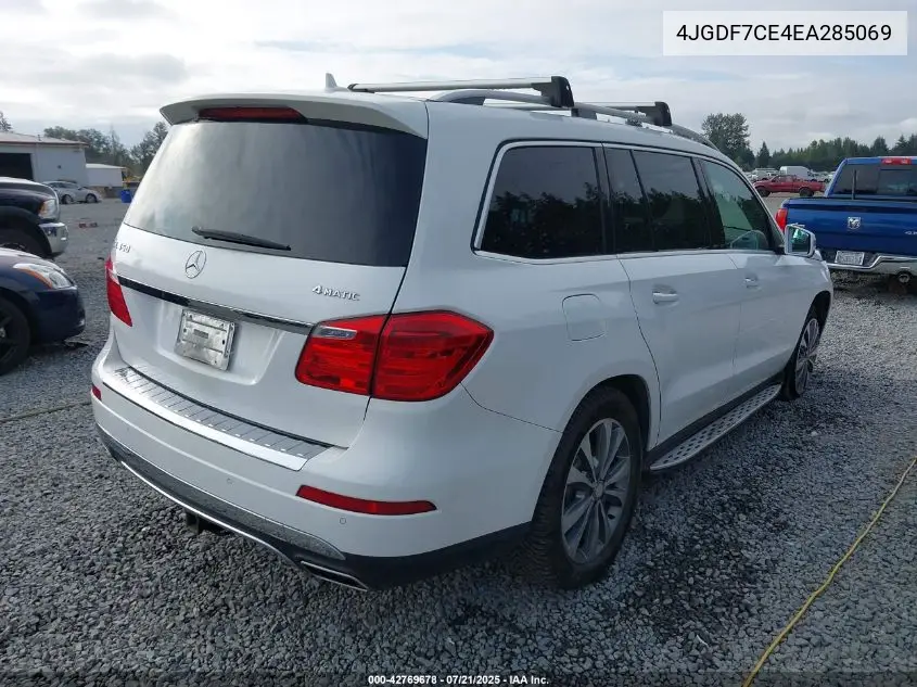 2014 Mercedes-Benz Gl 450 4Matic VIN: 4JGDF7CE4EA285069 Lot: 42769678