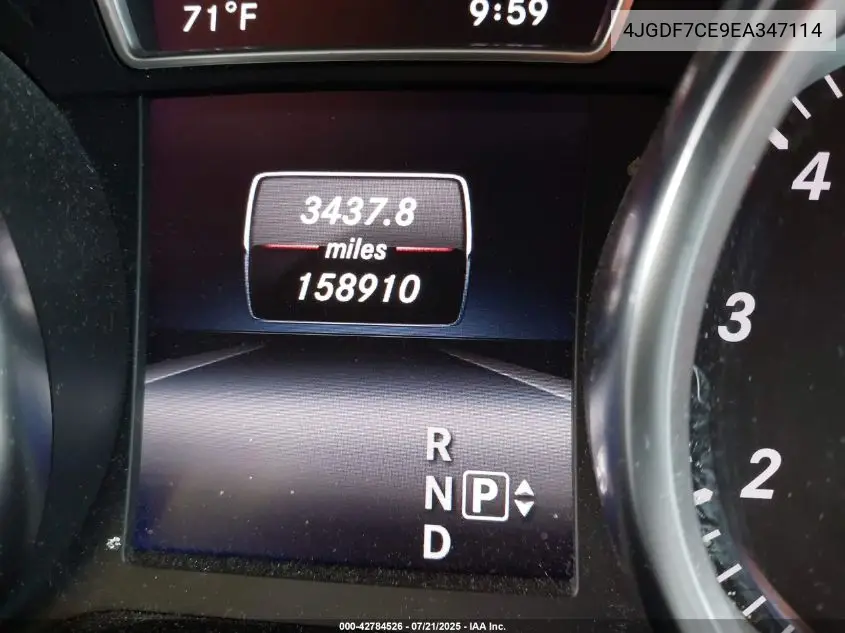 2014 Mercedes-Benz Gl 450 4Matic VIN: 4JGDF7CE9EA347114 Lot: 42784526