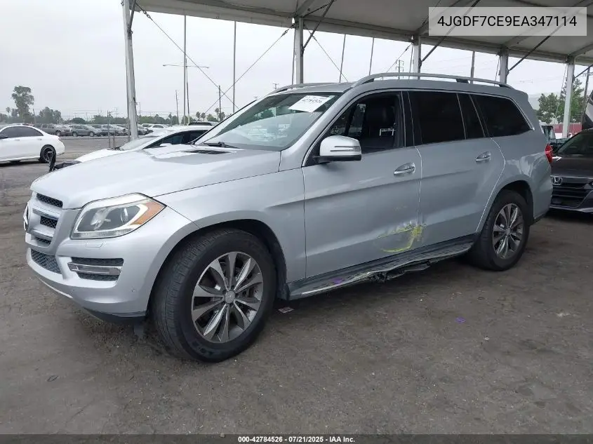 2014 Mercedes-Benz Gl 450 4Matic VIN: 4JGDF7CE9EA347114 Lot: 42784526
