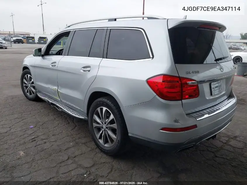 2014 Mercedes-Benz Gl 450 4Matic VIN: 4JGDF7CE9EA347114 Lot: 42784526