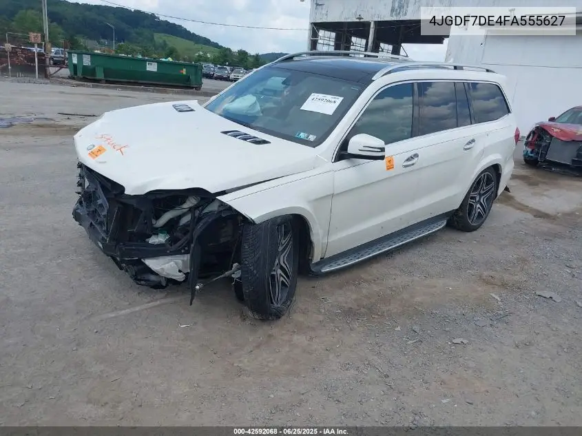 2015 Mercedes-Benz Gl 550 4Matic VIN: 4JGDF7DE4FA555627 Lot: 42592068