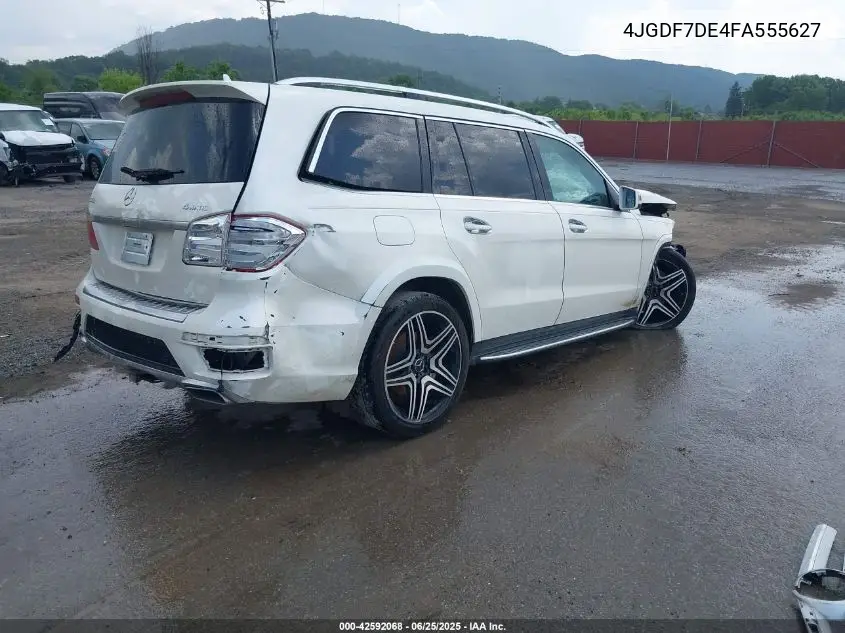 2015 Mercedes-Benz Gl 550 4Matic VIN: 4JGDF7DE4FA555627 Lot: 42592068