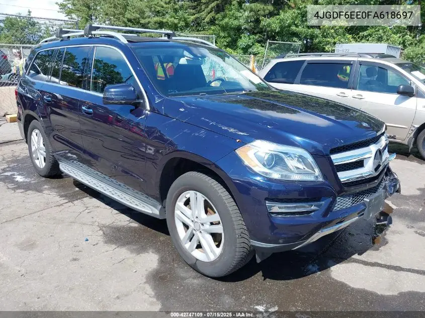 4jgdf6ee0fa618697 4JGDF6EE0FA618697 2015 Mercedes-Benz Gl 450 4Matic