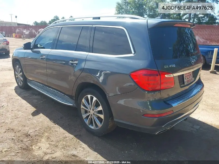 2015 Mercedes-Benz Gl 450 4Matic VIN: 4JGDF6EE4FA497625 Lot: 42772955