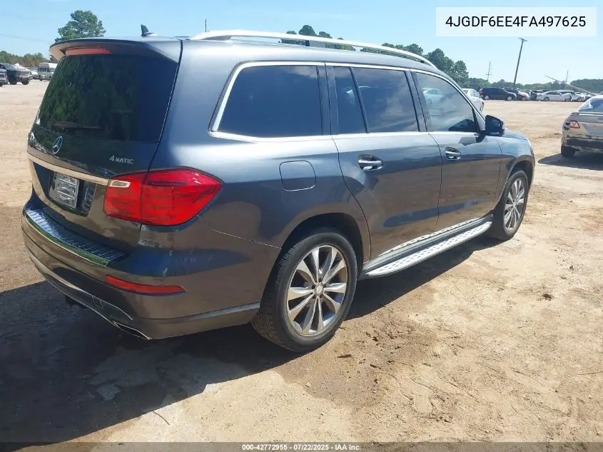 2015 Mercedes-Benz Gl 450 4Matic VIN: 4JGDF6EE4FA497625 Lot: 42772955