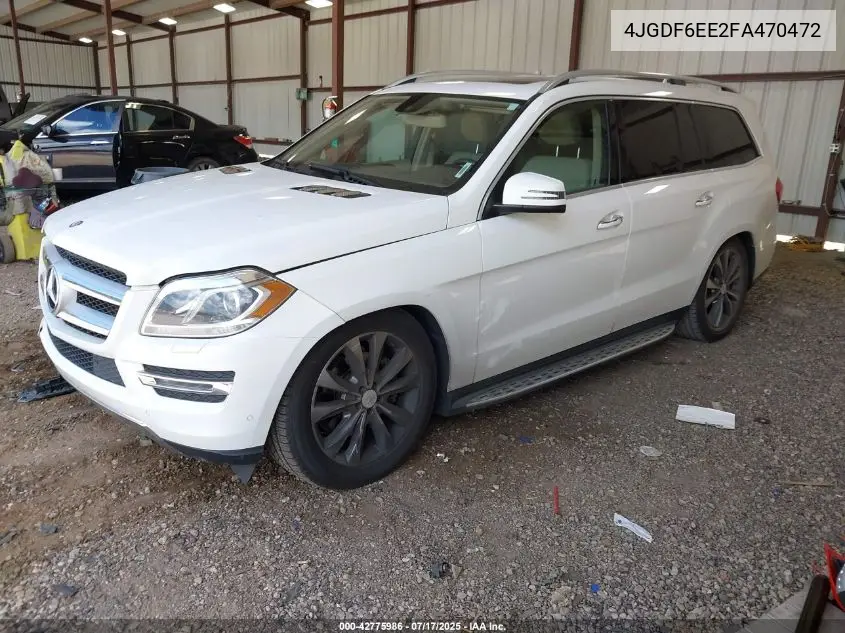 2015 Mercedes-Benz Gl 450 4Matic VIN: 4JGDF6EE2FA470472 Lot: 42775986
