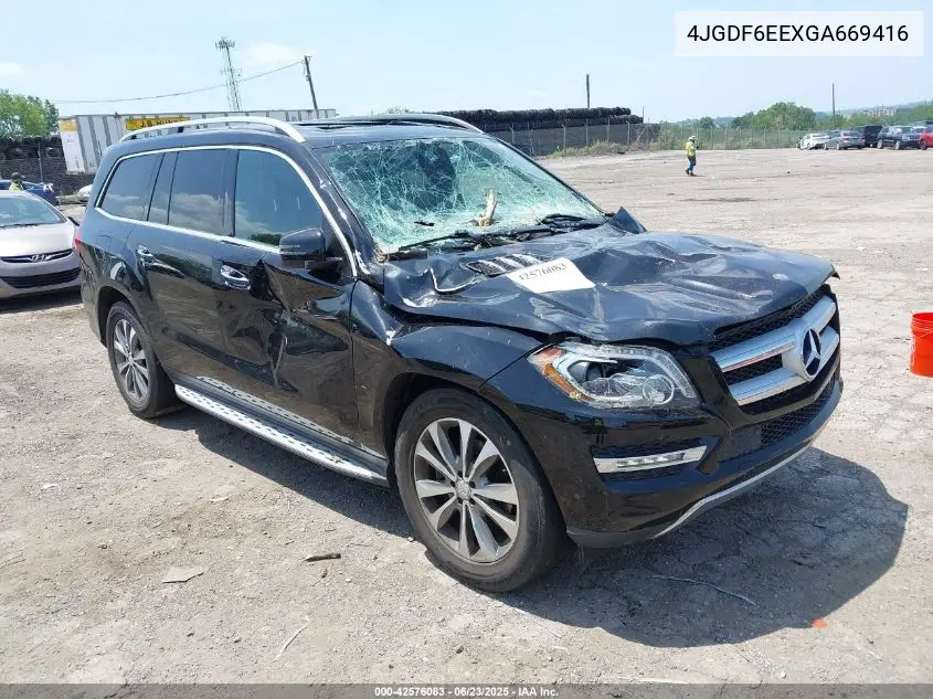 2016 Mercedes-Benz Gl 450 4Matic VIN: 4JGDF6EEXGA669416 Lot: 42576083