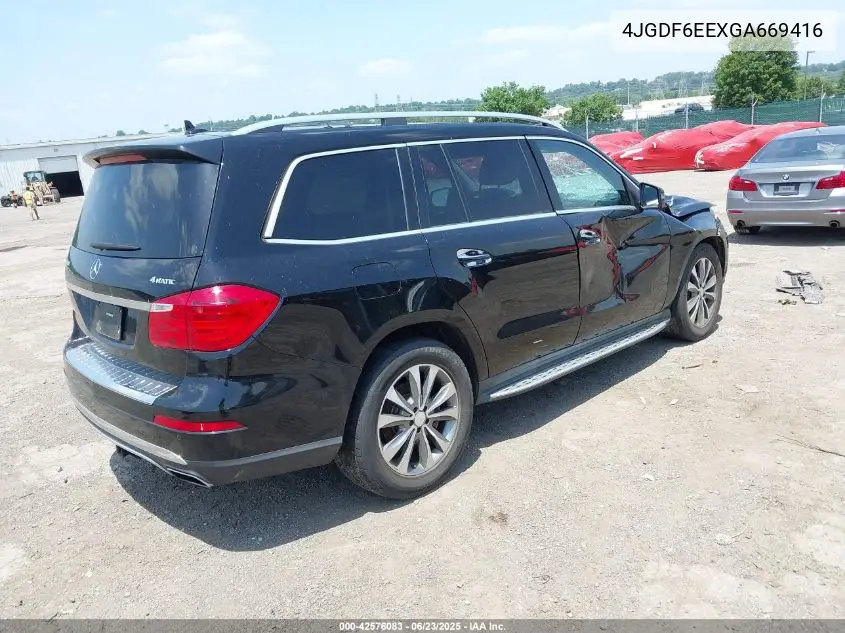 2016 Mercedes-Benz Gl 450 4Matic VIN: 4JGDF6EEXGA669416 Lot: 42576083
