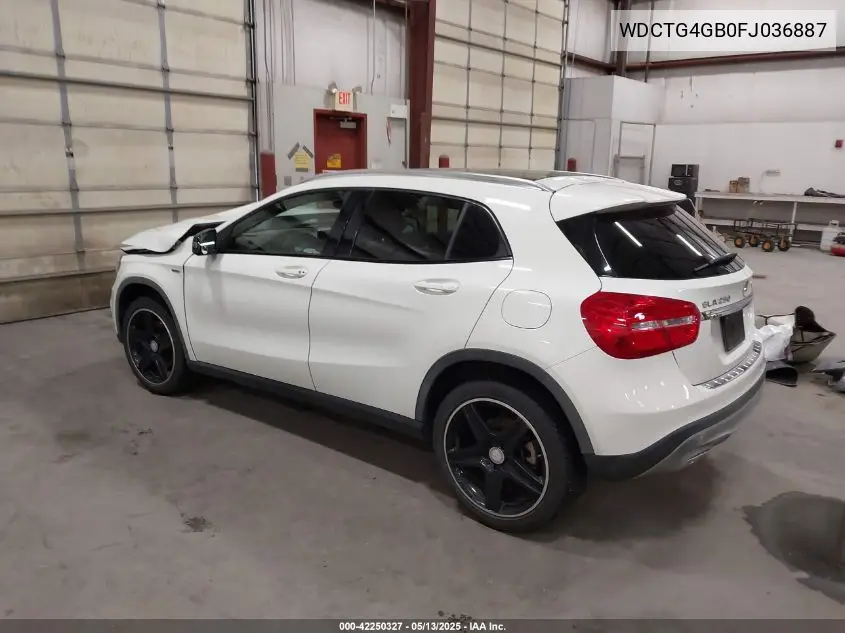 2015 Mercedes-Benz Gla 250 4Matic VIN: WDCTG4GB0FJ036887 Lot: 42250327
