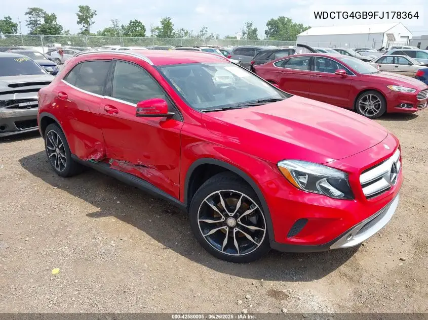 2015 Mercedes-Benz Gla 250 4Matic VIN: WDCTG4GB9FJ178364 Lot: 42580005