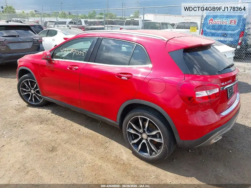 2015 Mercedes-Benz Gla 250 4Matic VIN: WDCTG4GB9FJ178364 Lot: 42580005