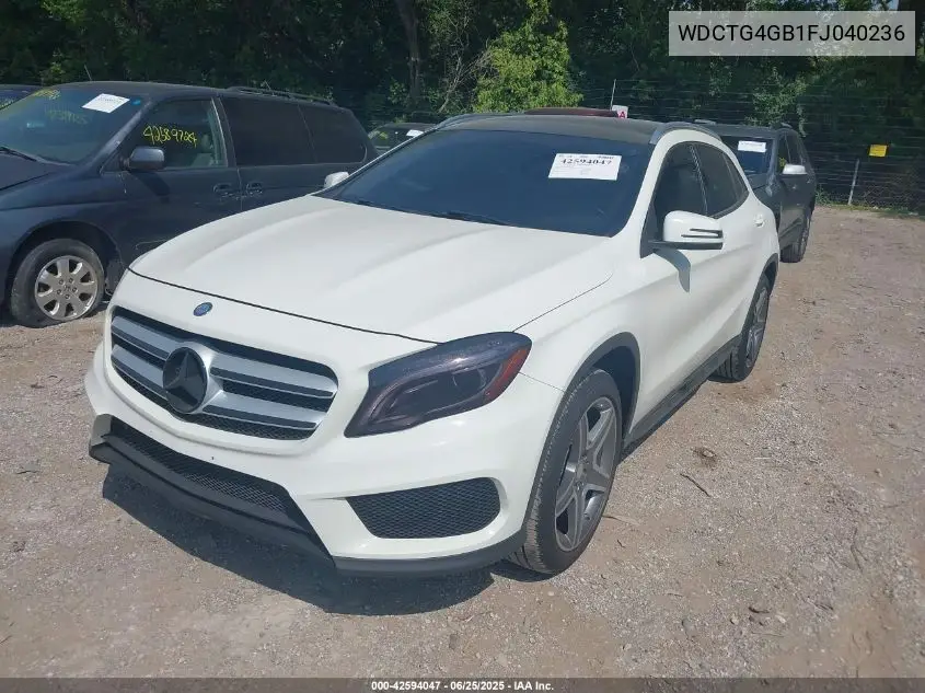 2015 Mercedes-Benz Gla 250 4Matic VIN: WDCTG4GB1FJ040236 Lot: 42594047
