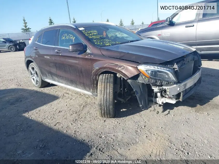 2016 Mercedes-Benz Gla 250 4Matic VIN: WDCTG4GB4GJ201714 Lot: 12307218