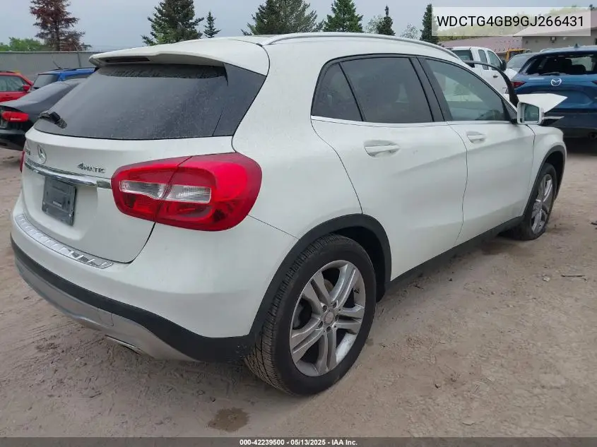 2016 Mercedes-Benz Gla 250 4Matic VIN: WDCTG4GB9GJ266431 Lot: 42239500