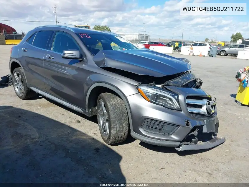2016 Mercedes-Benz Gla 250 VIN: WDCTG4EB5GJ211722 Lot: 42261750