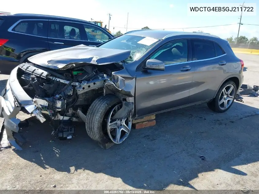 2016 Mercedes-Benz Gla 250 VIN: WDCTG4EB5GJ211722 Lot: 42261750