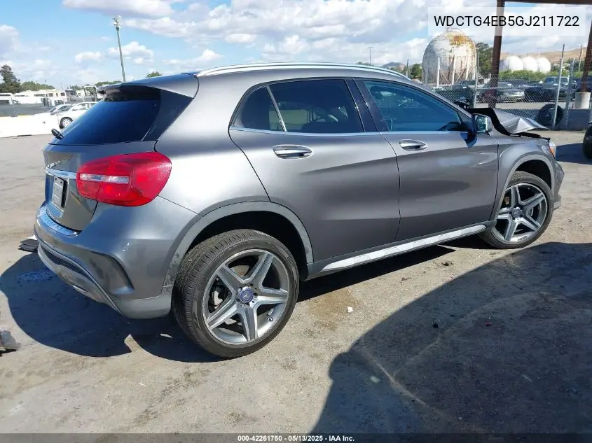2016 Mercedes-Benz Gla 250 VIN: WDCTG4EB5GJ211722 Lot: 42261750