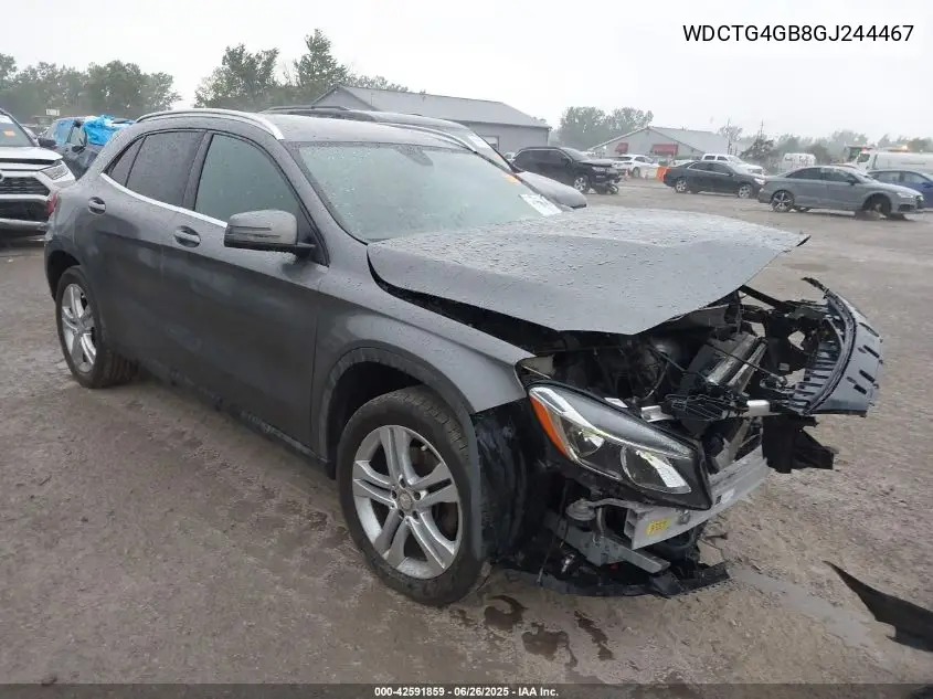 2016 Mercedes-Benz Gla 250 4Matic VIN: WDCTG4GB8GJ244467 Lot: 42591859