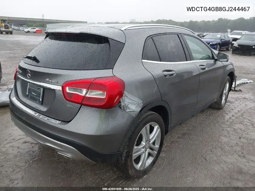 2016 Mercedes-Benz Gla 250 4Matic VIN: WDCTG4GB8GJ244467 Lot: 42591859
