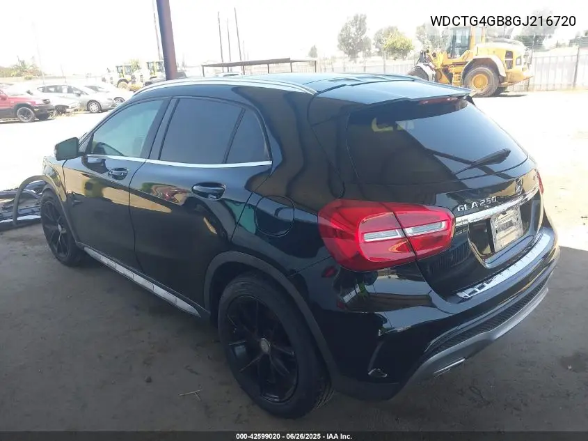 2016 Mercedes-Benz Gla 4Matic VIN: WDCTG4GB8GJ216720 Lot: 42599020