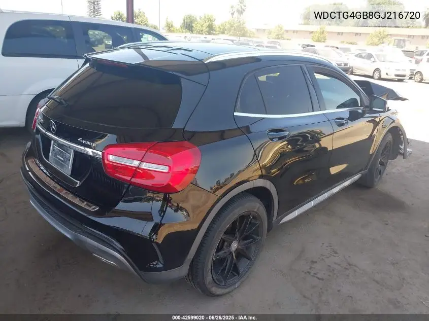 2016 Mercedes-Benz Gla 4Matic VIN: WDCTG4GB8GJ216720 Lot: 42599020