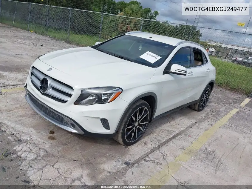2016 Mercedes-Benz Gla 250 VIN: WDCTG4EBXGJ249477 Lot: 42610053