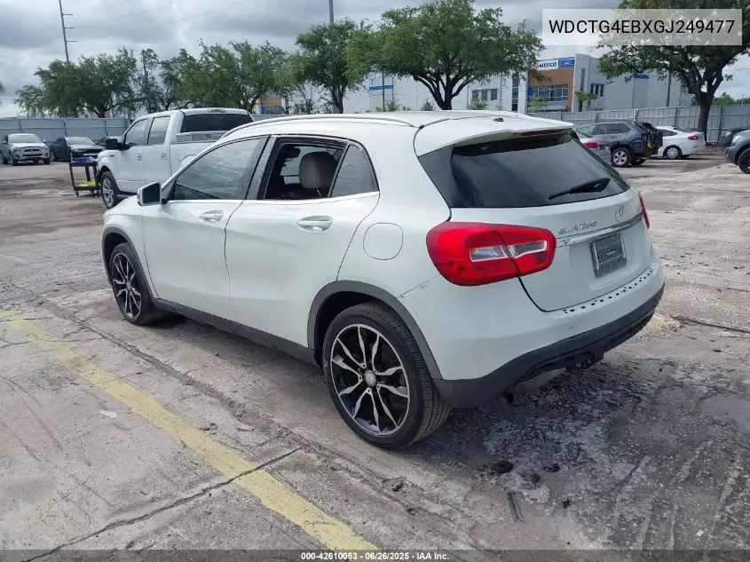 2016 Mercedes-Benz Gla 250 VIN: WDCTG4EBXGJ249477 Lot: 42610053