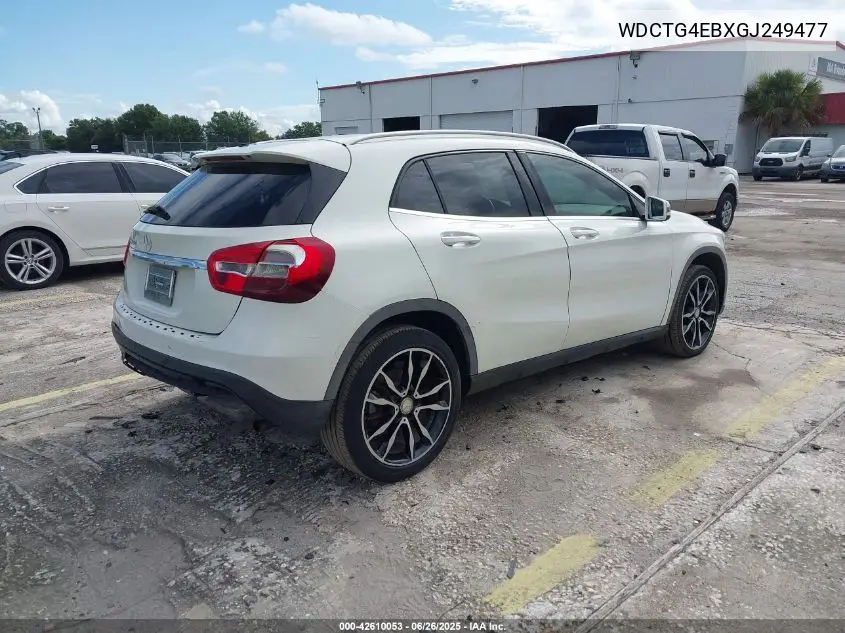 2016 Mercedes-Benz Gla 250 VIN: WDCTG4EBXGJ249477 Lot: 42610053