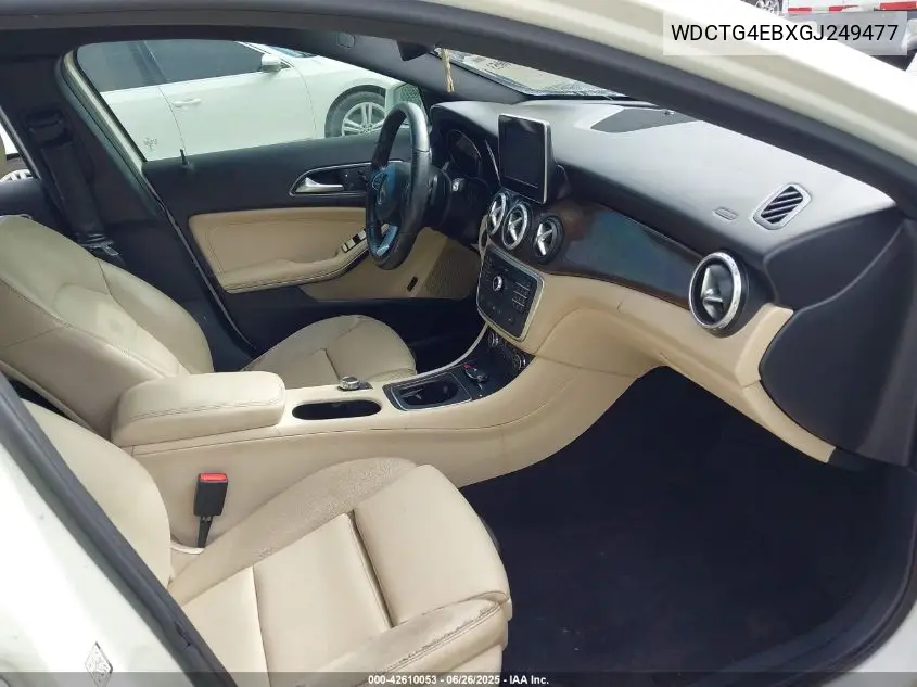 2016 Mercedes-Benz Gla 250 VIN: WDCTG4EBXGJ249477 Lot: 42610053