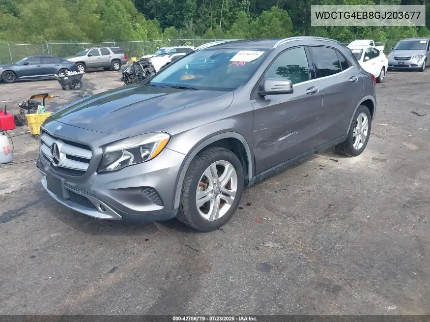 2016 Mercedes-Benz Gla 250 VIN: WDCTG4EB8GJ203677 Lot: 42786719