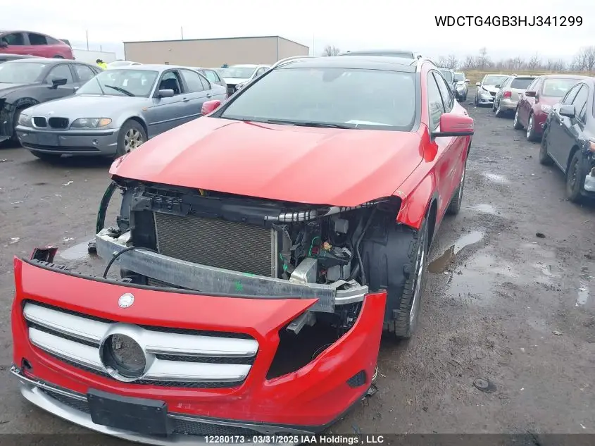 2017 Mercedes-Benz Gla 250 4Matic VIN: WDCTG4GB3HJ341299 Lot: 12280173