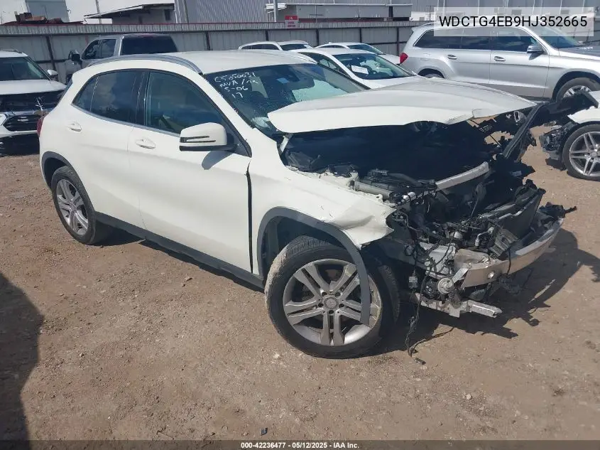 2017 Mercedes-Benz Gla 250 VIN: WDCTG4EB9HJ352665 Lot: 42236477