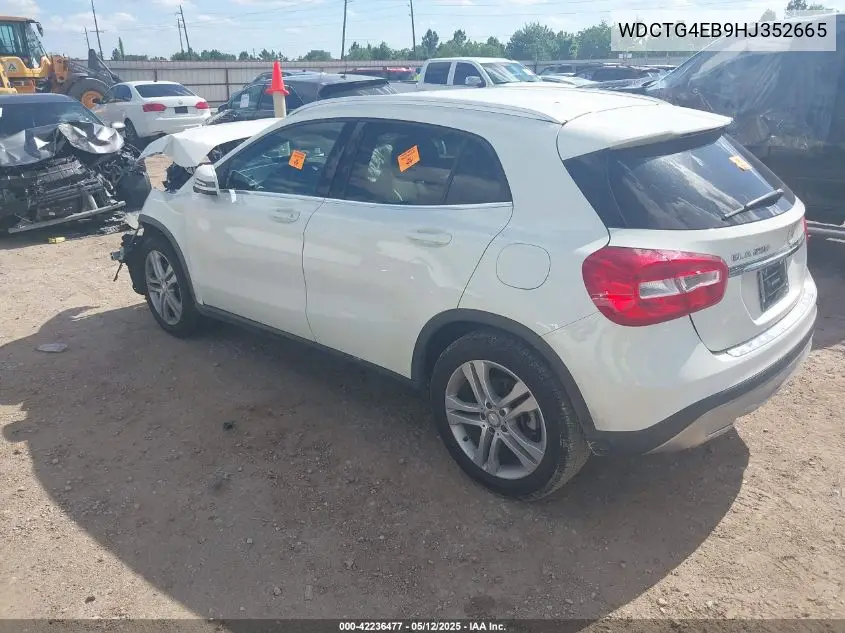 2017 Mercedes-Benz Gla 250 VIN: WDCTG4EB9HJ352665 Lot: 42236477