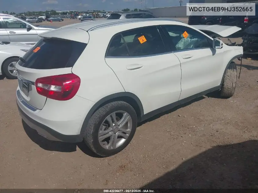 2017 Mercedes-Benz Gla 250 VIN: WDCTG4EB9HJ352665 Lot: 42236477