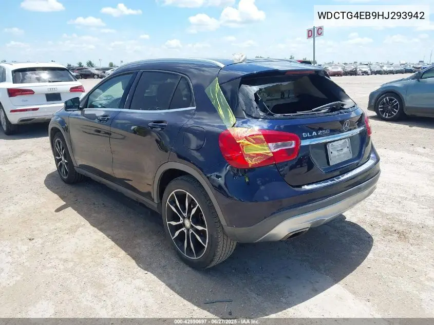 2017 Mercedes-Benz Gla 250 VIN: WDCTG4EB9HJ293942 Lot: 42590697