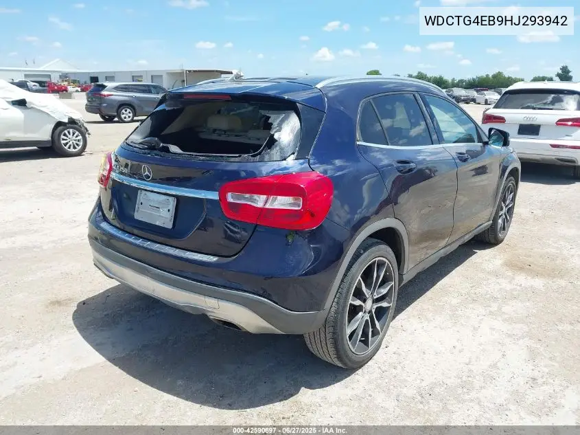 2017 Mercedes-Benz Gla 250 VIN: WDCTG4EB9HJ293942 Lot: 42590697