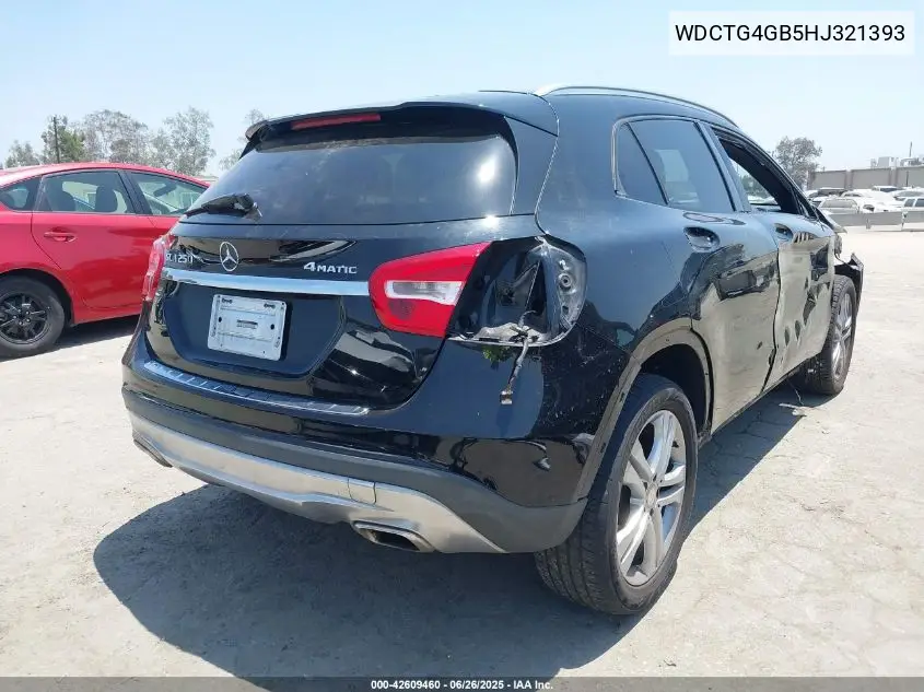 2017 Mercedes-Benz Gla Gla 250 VIN: WDCTG4GB5HJ321393 Lot: 42609460