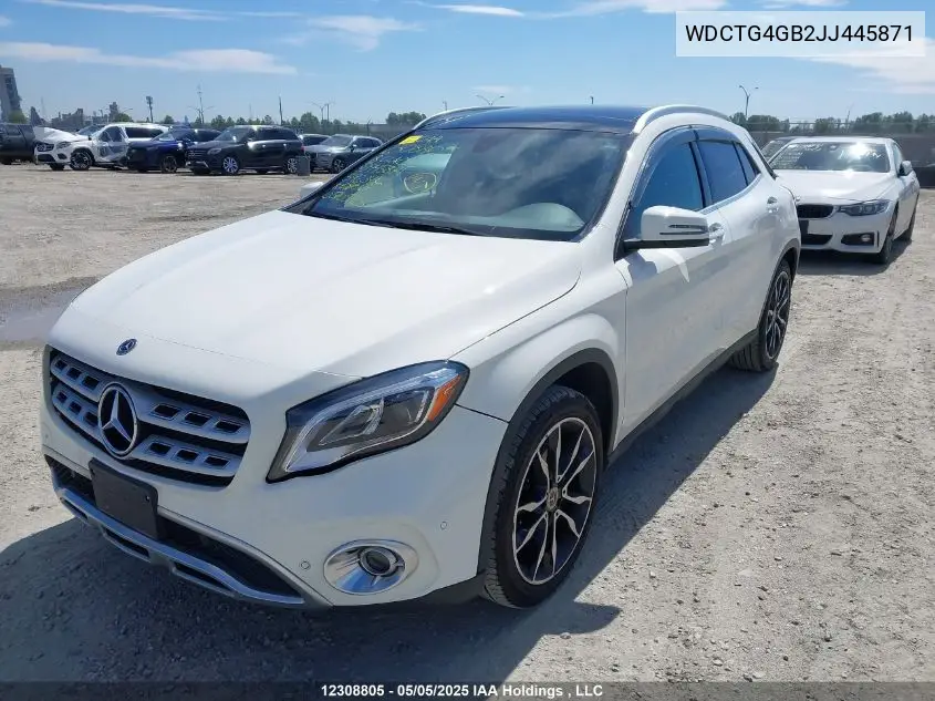 2018 Mercedes-Benz Gla 250 4Matic VIN: WDCTG4GB2JJ445871 Lot: 12308805