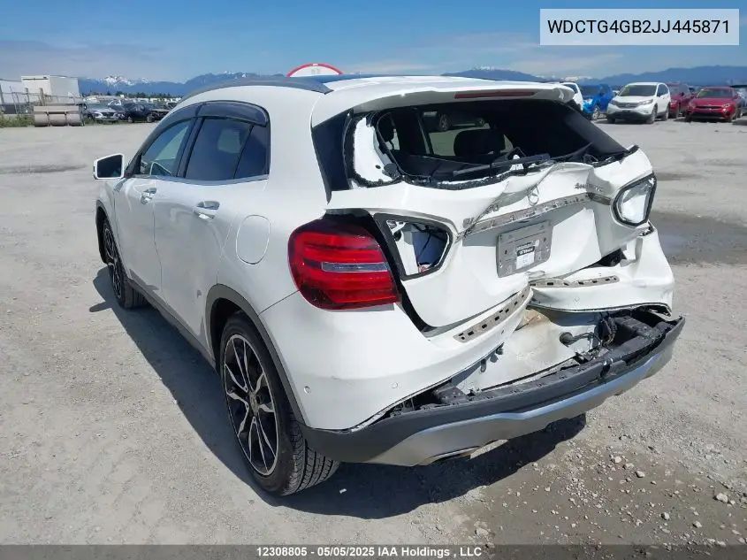 2018 Mercedes-Benz Gla 250 4Matic VIN: WDCTG4GB2JJ445871 Lot: 12308805