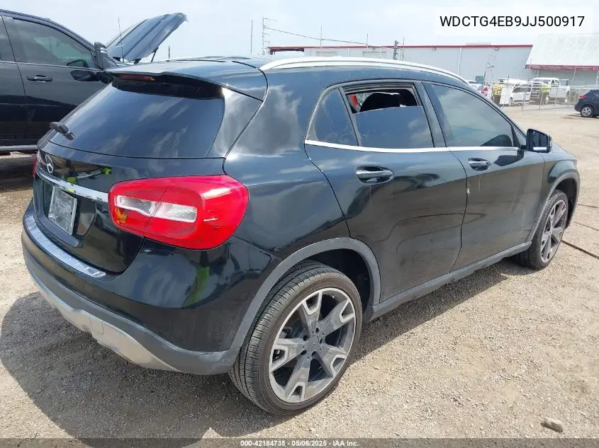 2018 Mercedes-Benz Gla 250 VIN: WDCTG4EB9JJ500917 Lot: 42184735