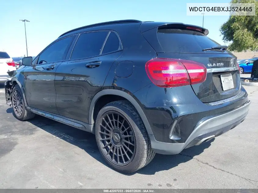 2018 Mercedes-Benz Gla 250 VIN: WDCTG4EBXJJ524465 Lot: 42207233