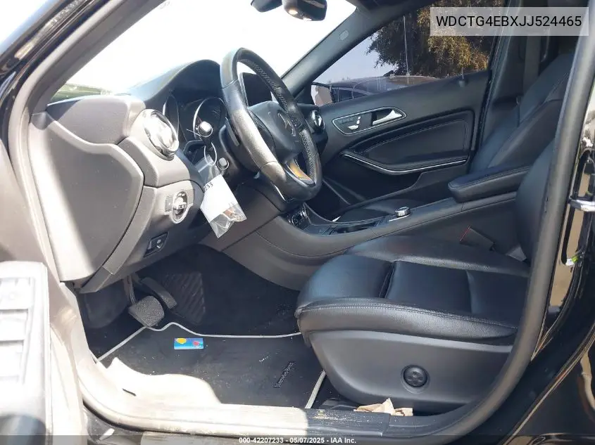 2018 Mercedes-Benz Gla 250 VIN: WDCTG4EBXJJ524465 Lot: 42207233
