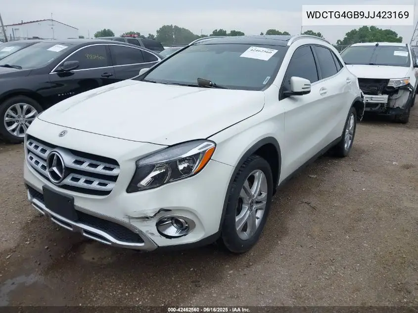 2018 Mercedes-Benz Gla 250 4Matic VIN: WDCTG4GB9JJ423169 Lot: 42462560