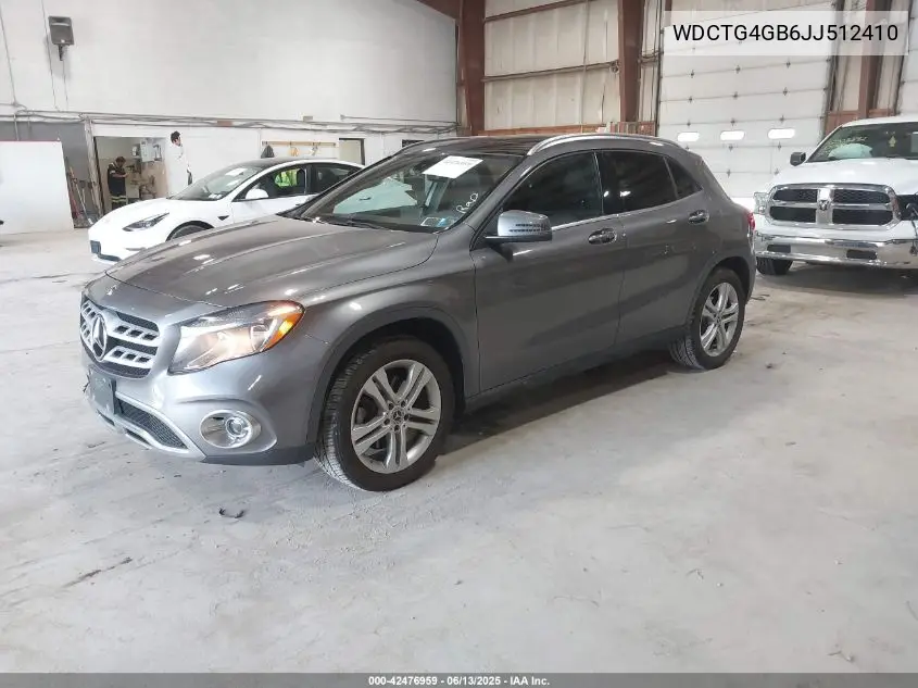 2018 Mercedes-Benz Gla 250 4Matic VIN: WDCTG4GB6JJ512410 Lot: 42476959