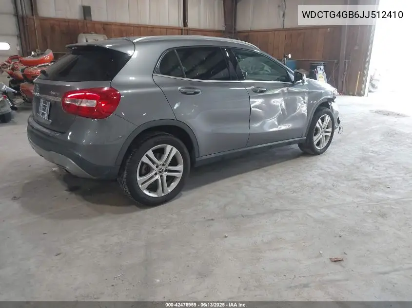 2018 Mercedes-Benz Gla 250 4Matic VIN: WDCTG4GB6JJ512410 Lot: 42476959