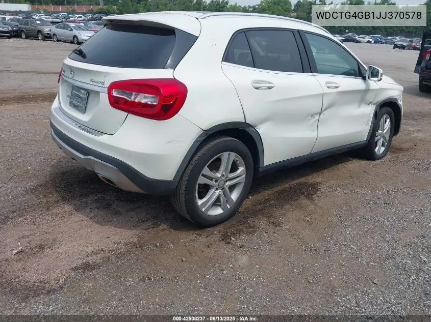 2018 Mercedes-Benz Gla 250 4Matic VIN: WDCTG4GB1JJ370578 Lot: 42508237