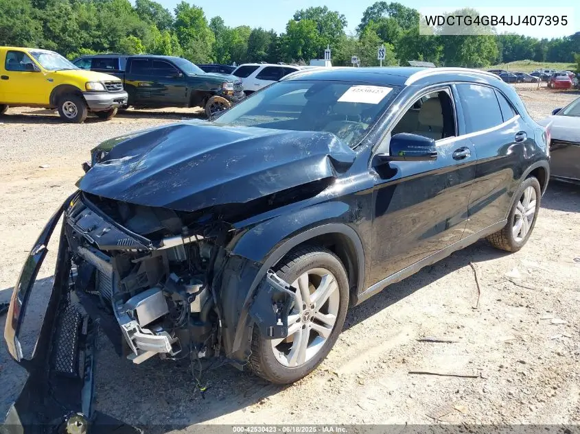 2018 Mercedes-Benz Gla 250 4Matic VIN: WDCTG4GB4JJ407395 Lot: 42530423