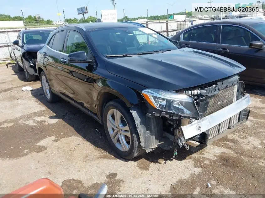 2018 Mercedes-Benz Gla 250 VIN: WDCTG4EB8JJ520365 Lot: 42580596